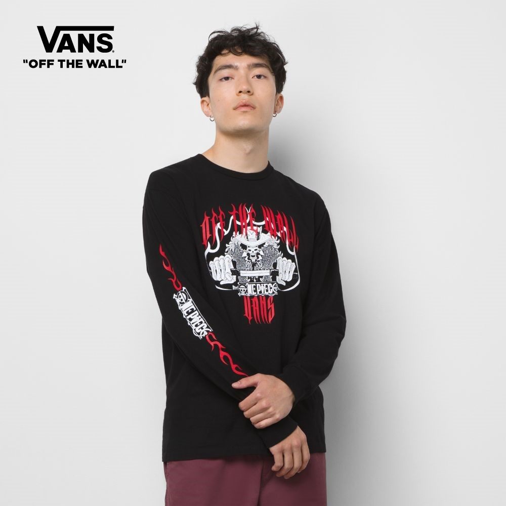Vans x One Piece Long Sleeve T-shirt Men Black VN00005WBLK1