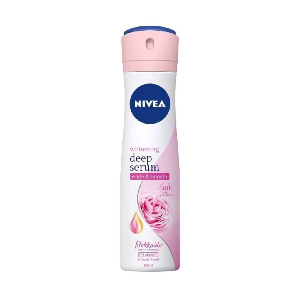 NIVEA Whitening Deep Serum White & Smooth Hokkaido Rose Deodorant Spray 150Ml